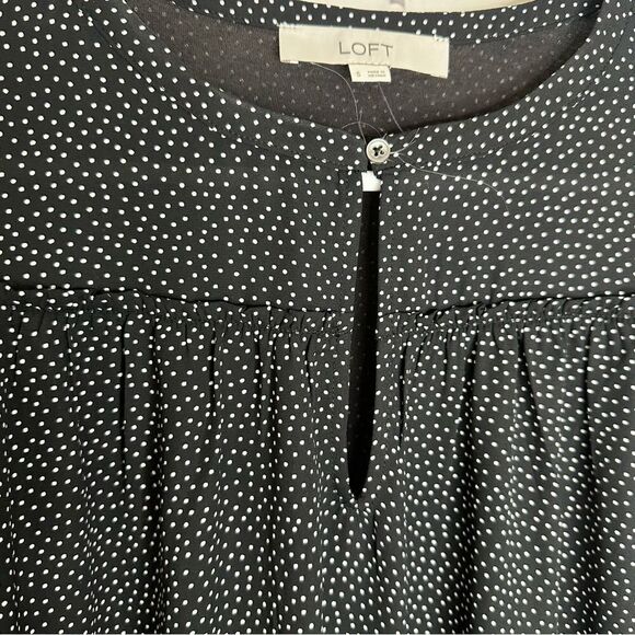 Loft small black & white polka dot top - Picture 6 of 6